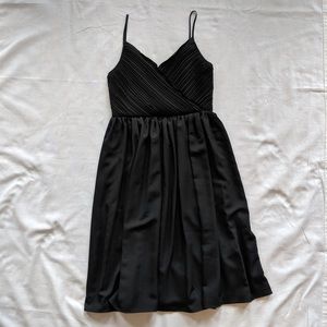 NWT - LBD Black cocktail dress with pleated bodice